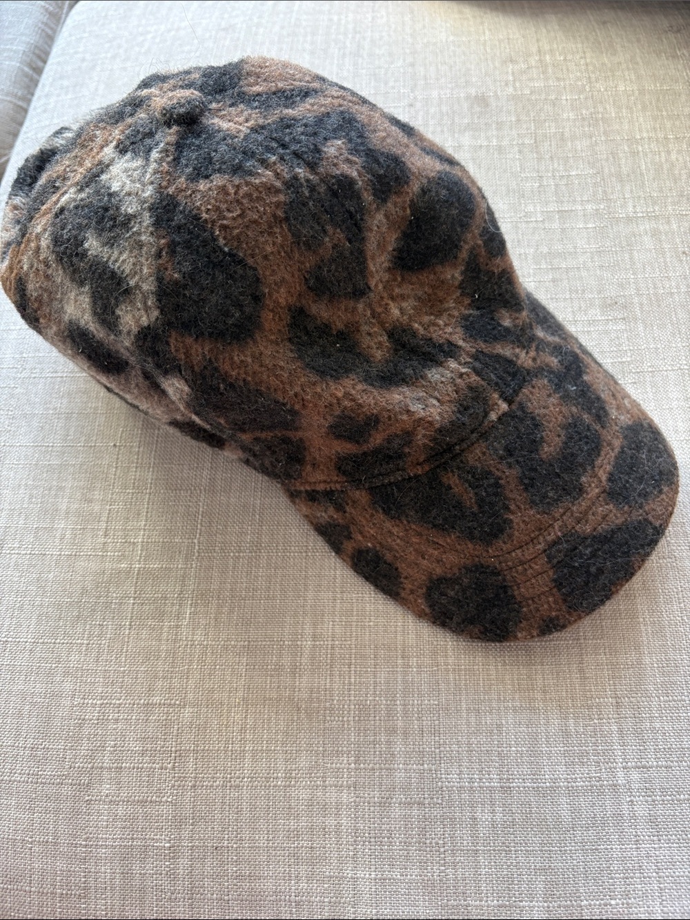 Zara Leopard Print Cap - Brown & Black